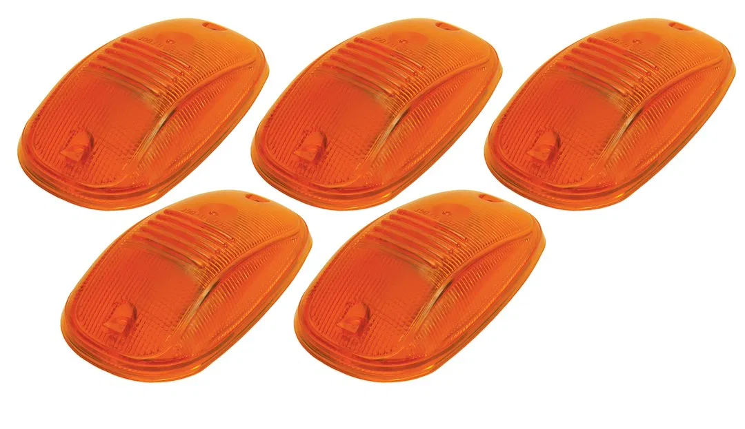 20-247 – PACER PERF Roof Marker Light, Direct-Fit OEM Style Amber Lens LED Bulb Clear Bulb 5 Light Set With Wiring Ha...